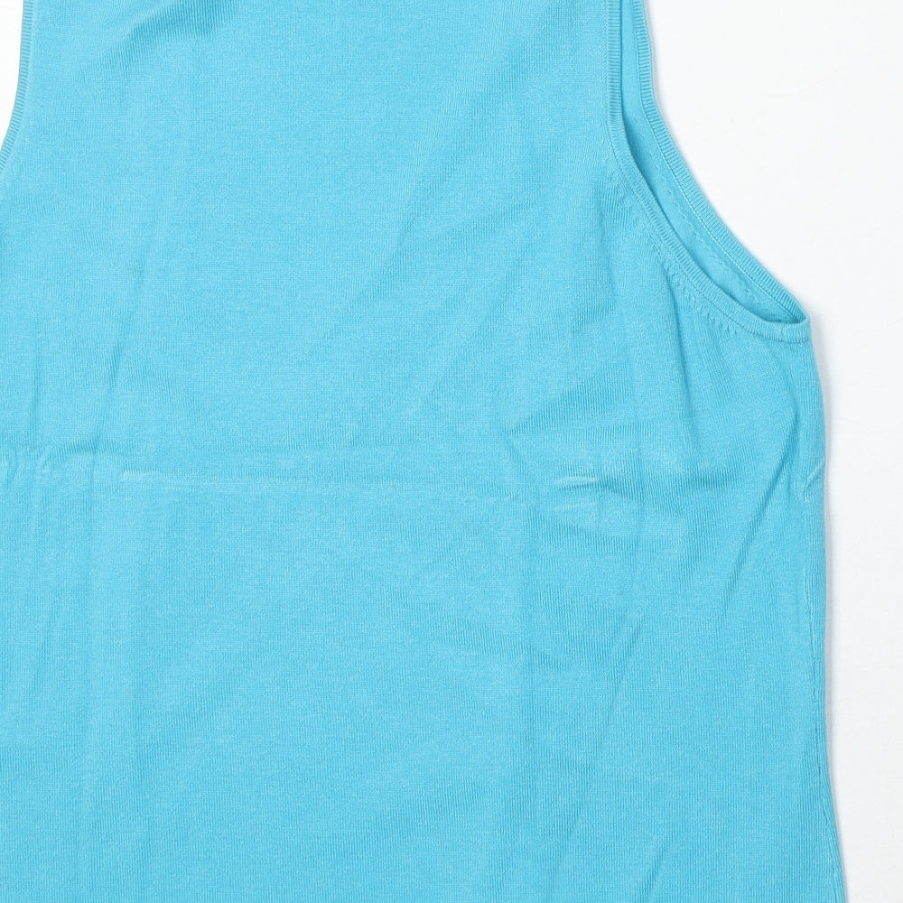 Womens UK Size L Roman Blue Basic Tank