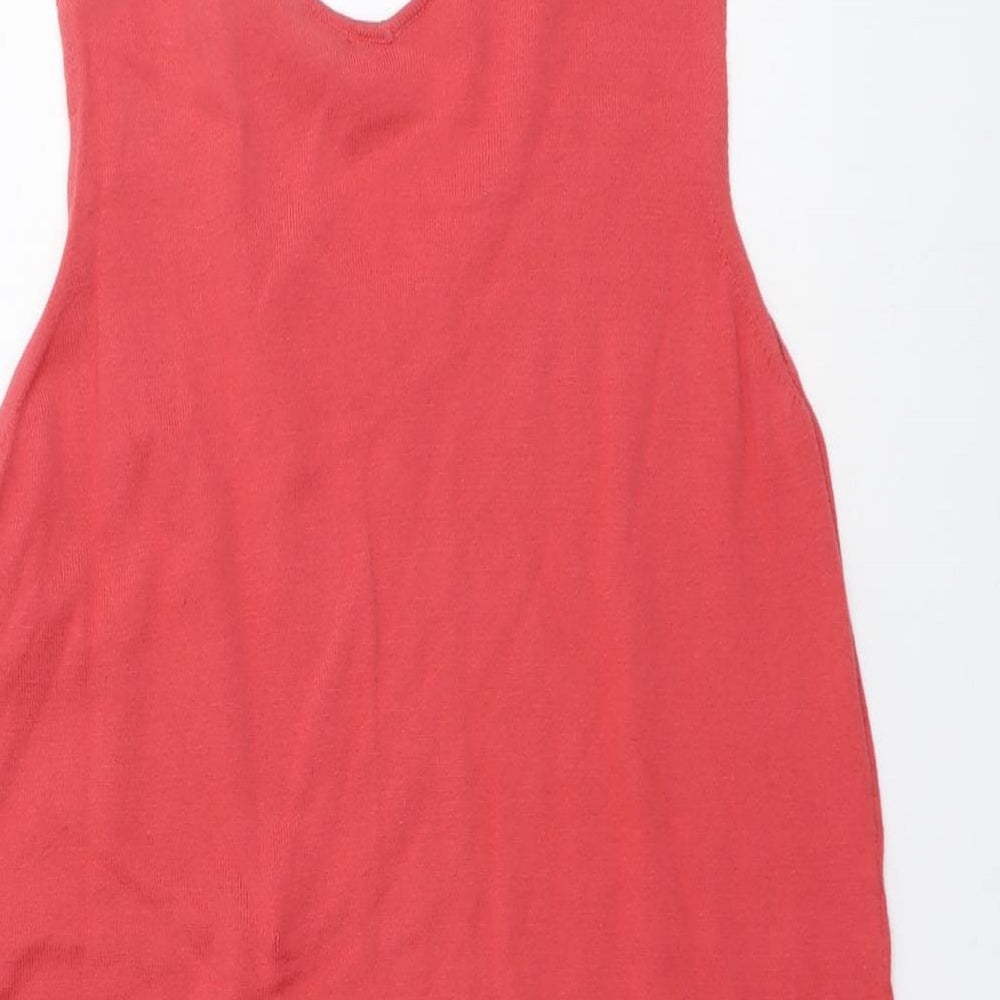 Womens UK Size 10 Dorothy Perkins Pink Basic Tank