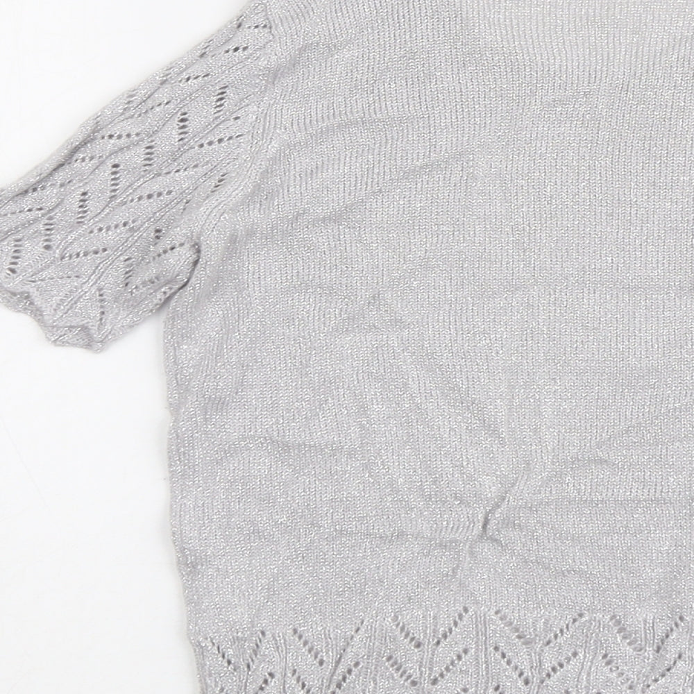 Womens UK Size S EWM Silver Pullover Jumper