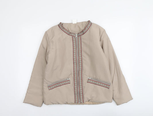 Womens UK Size 10 Gabriella Vicenga Beige Jacket
