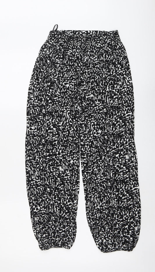 Womens UK Size S Marks and Spencer Regular Fit Black Trousers