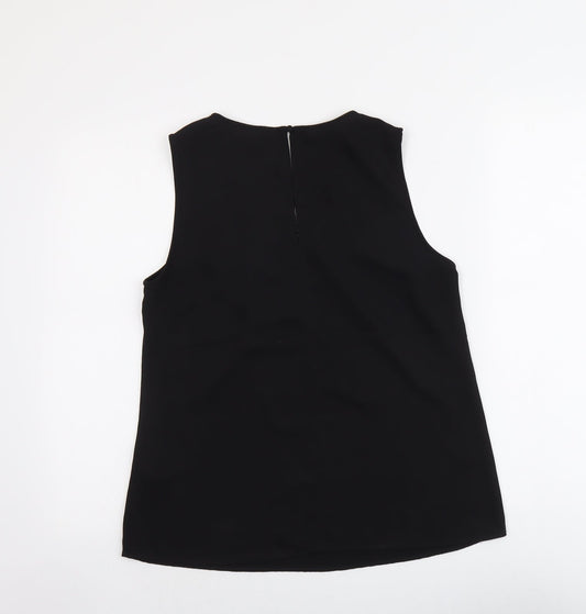 Womens UK Size 8 H&M Black Basic Tank