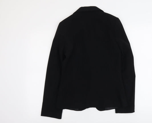 New Look Womens Black Polyester Jacket Suit Jacket Size 10