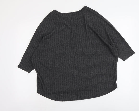 Womens UK Size S New Look Grey Pullover Jumper