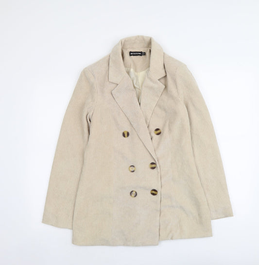 Womens UK Size S PRETTYLITTLETHING Beige Jacket