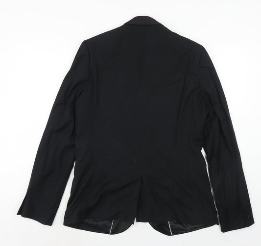 Mens UK Size 42 Topman Regular Black Suit Jacket
