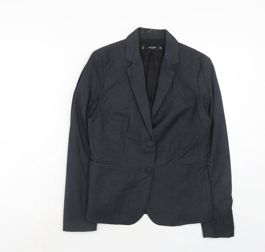 Womens UK Size 8 Mango Regular Blue Suit Jacket