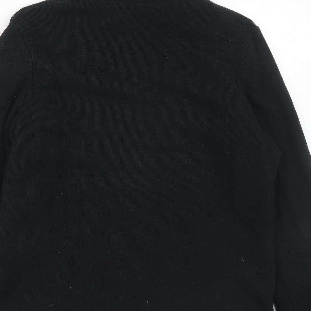 Womens UK Size 10 Marks and Spencer Black Full Zip Jumper