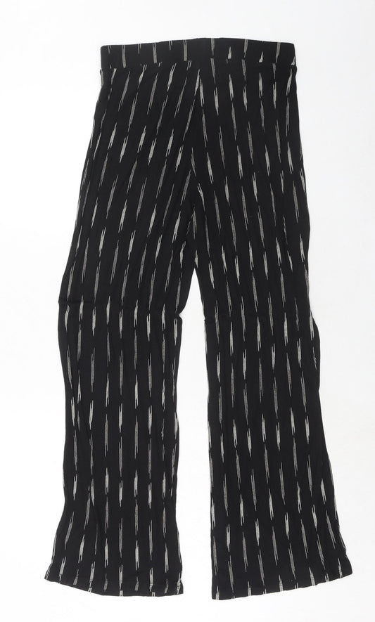 Womens UK Size S H&M Regular Fit Black Trousers