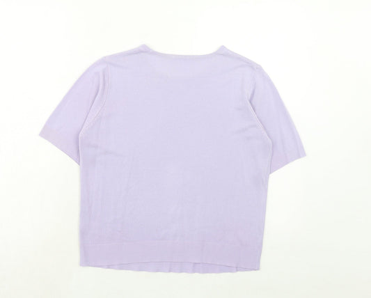 Womens UK Size 14 Marks and Spencer Purple Pullover Jumper
