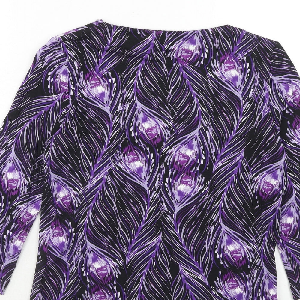 Womens UK Size S Minuet Purple Basic T-Shirt