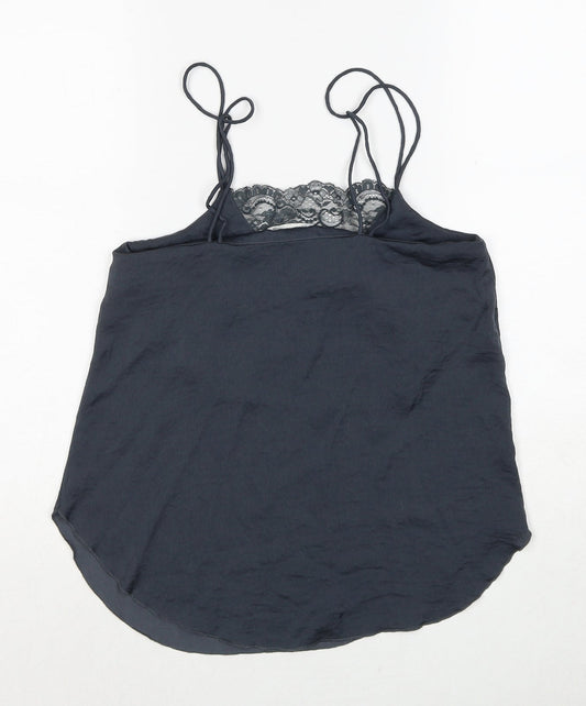 Womens UK Size 4 H&M Grey Basic Tank