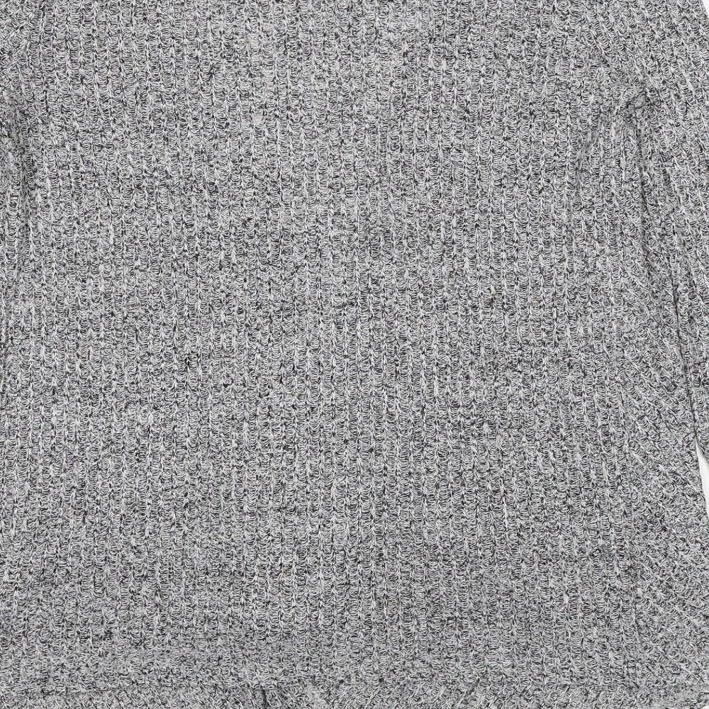 Womens UK Size 10 New Look Grey Cardigan Jumper