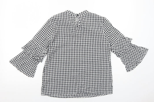 Womens UK Size 8 Only Black Basic Blouse