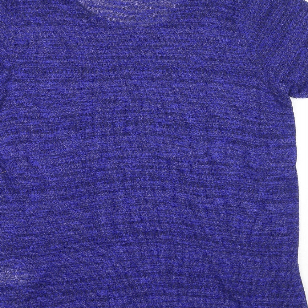 JUNAROSE Womens Blue Round Neck Viscose Pullover Jumper Size M