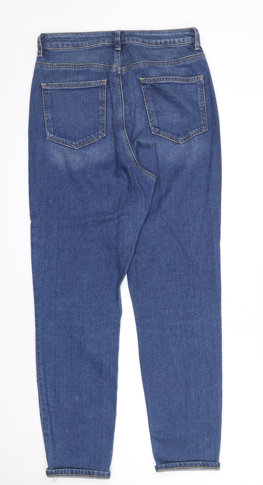 ASOS Womens Blue Cotton Straight Jeans Size 30 in L32 in Regular Zip