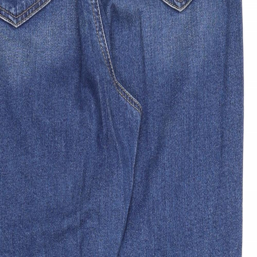 ASOS Womens Blue Cotton Straight Jeans Size 30 in L32 in Regular Zip