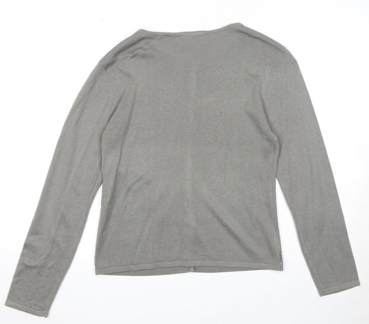 Womens UK Size S Janique Grey Cardigan Jumper