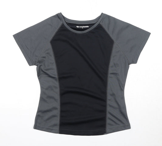 Womens UK Size 10 Mountain Life Grey T-Shirt