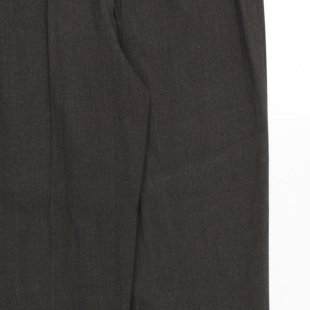 Womens UK Size 14 Marks and Spencer Regular Fit Green Trousers