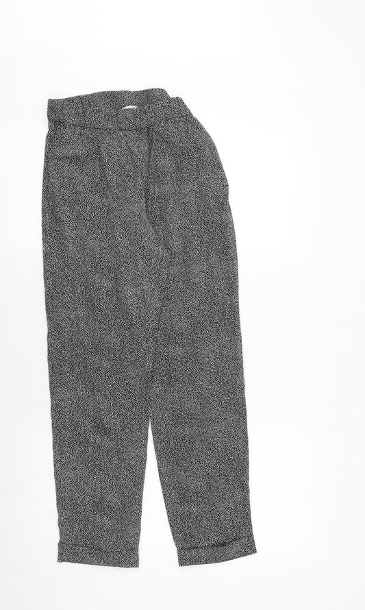 Womens UK Size 6 H&M Regular Fit Black Trousers