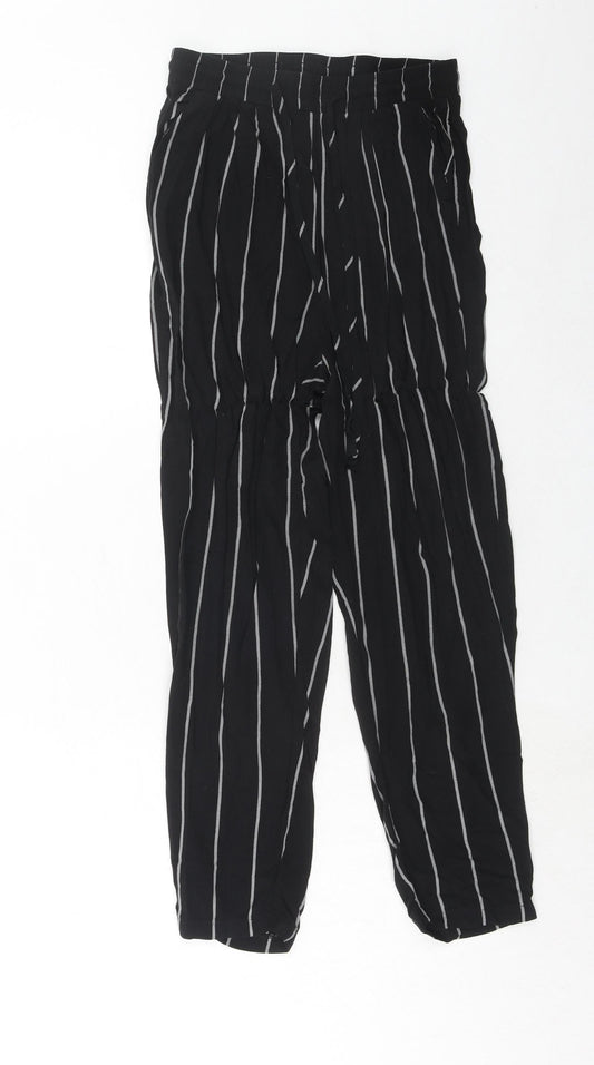 Womens UK Size 8 PRETTYLITTLETHING Regular Fit Black Trousers