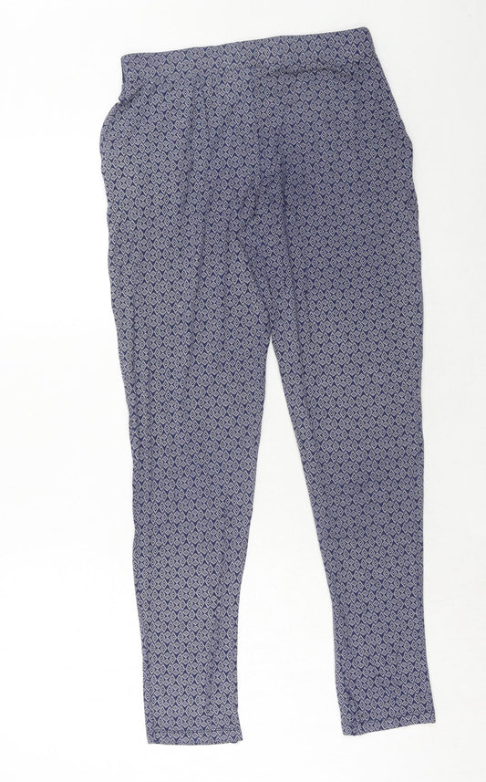 Womens UK Size 8 NEXT Regular Fit Blue Trousers