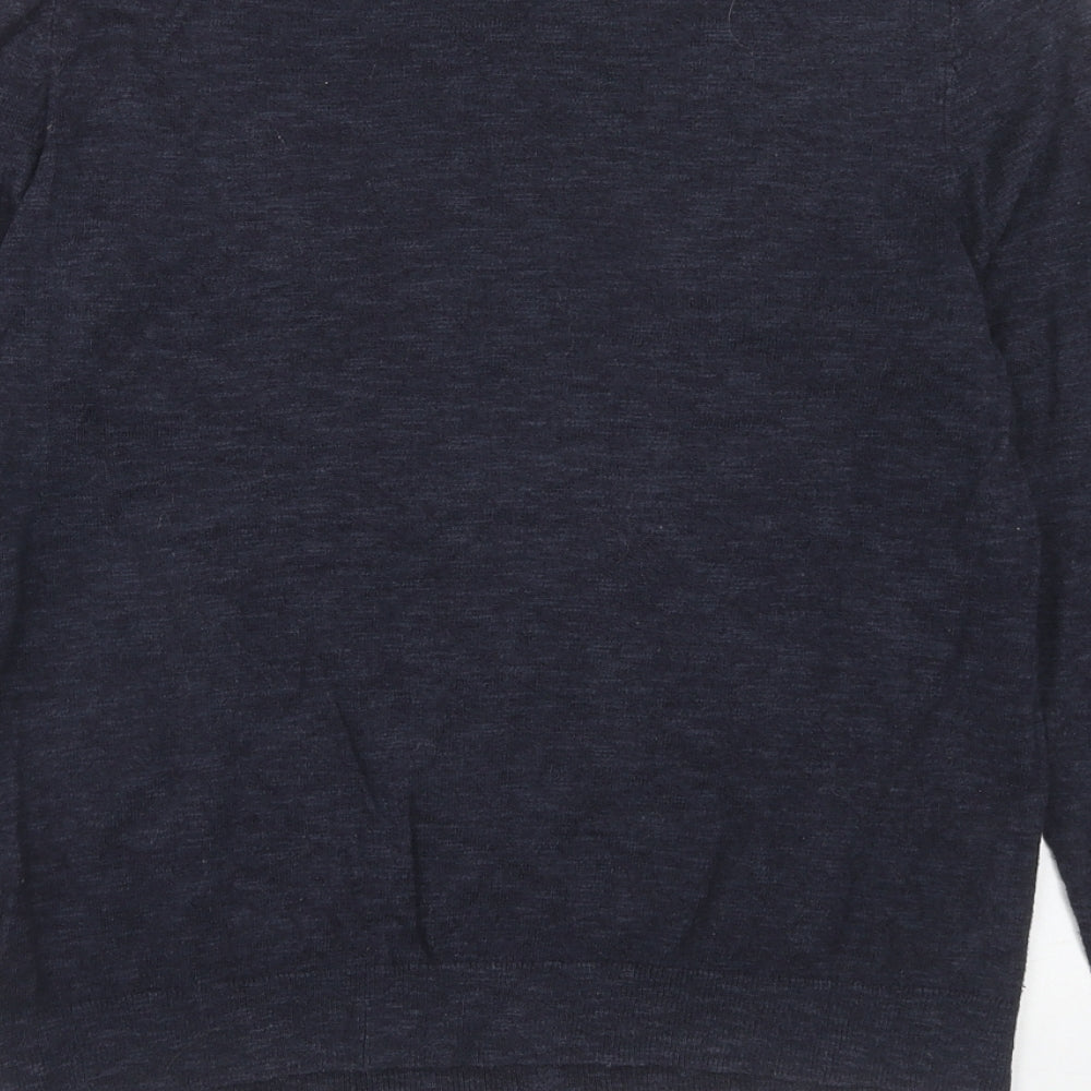 Gap Womens Blue Round Neck Acrylic Pullover Jumper Size M