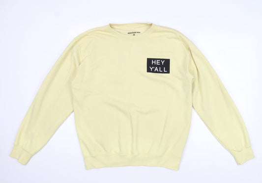 Womens UK Size M Addison Rae Yellow Pullover Sweatshirt