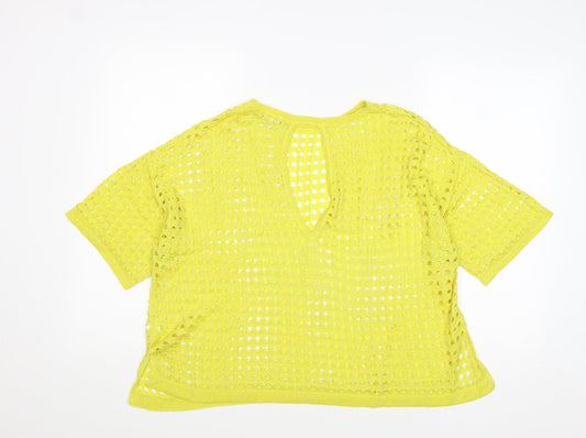 Womens UK Size XS River Island Yellow Pullover Jumper