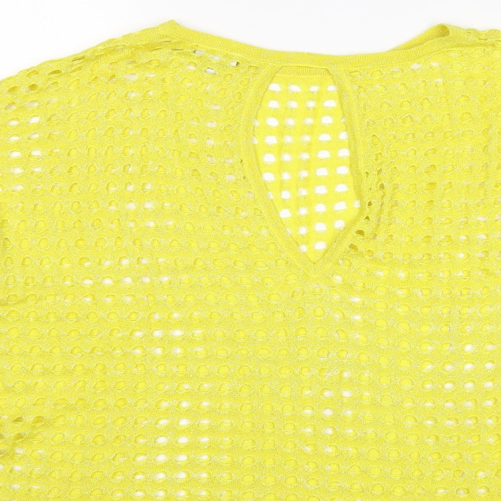 Womens UK Size XS River Island Yellow Pullover Jumper