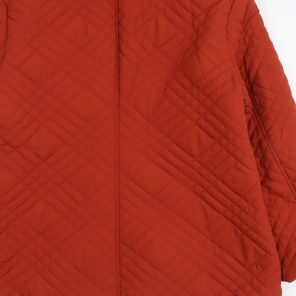 Profile Womens Red Quilted Jacket Size 12 Zip
