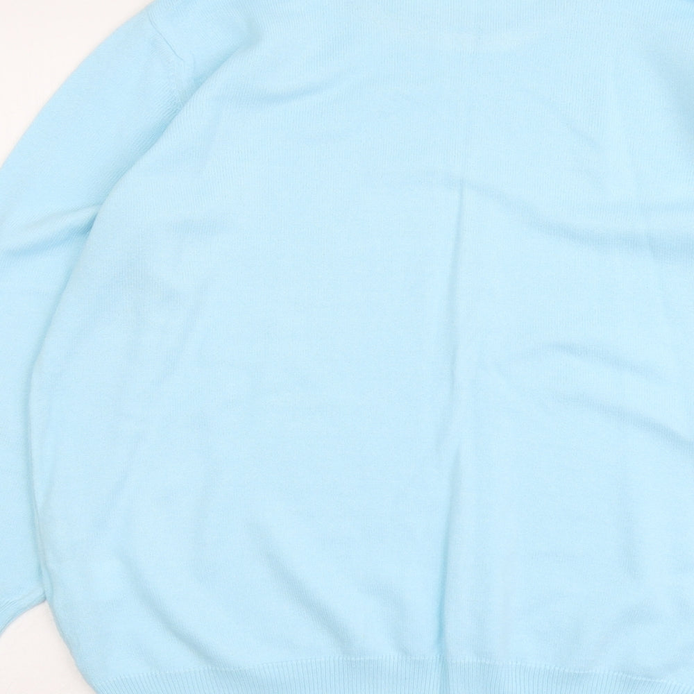 Womens UK Size 12 Fashion Extra Blue Pullover Jumper