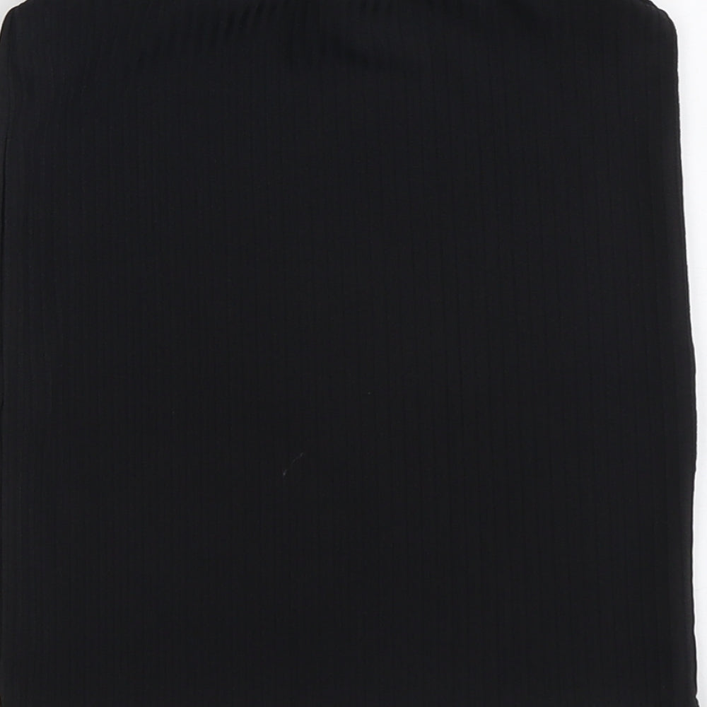 Boohoo Womens Black Polyester Bandage Skirt Size 8