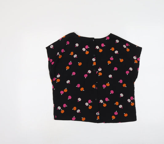 Womens UK Size 8 H&M Black Basic Blouse