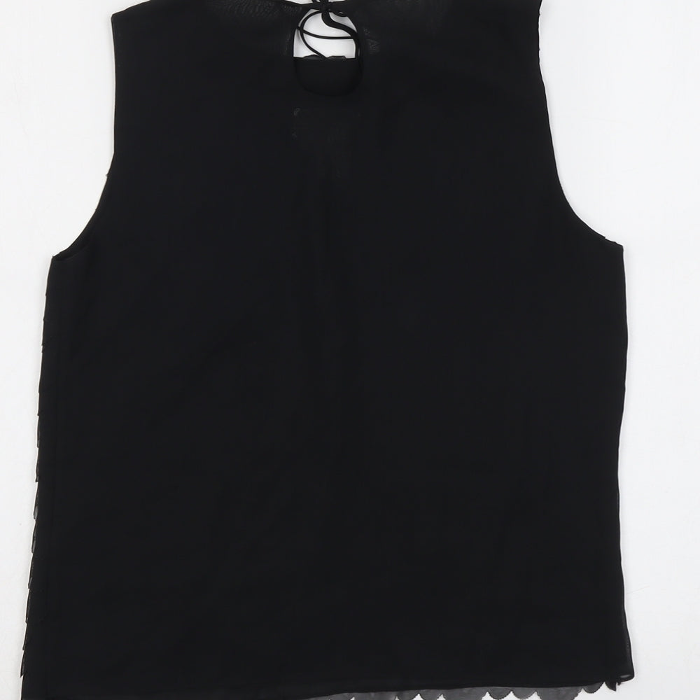 Womens UK Size S Max Studio Black Basic Tank