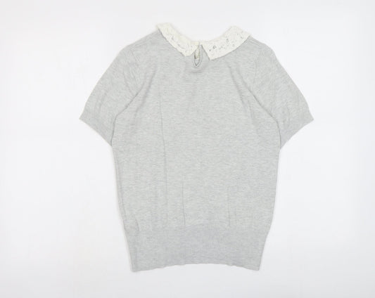 Womens UK Size 8 Dorothy Perkins Grey Pullover Jumper