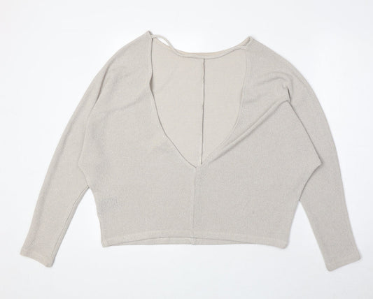 Womens UK Size M H&M Beige Pullover Jumper