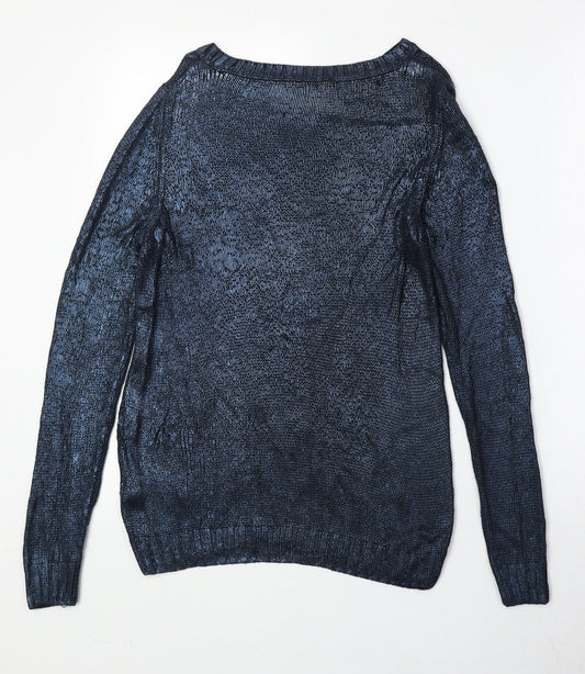 Womens UK Size XS Oasis Blue Pullover Jumper