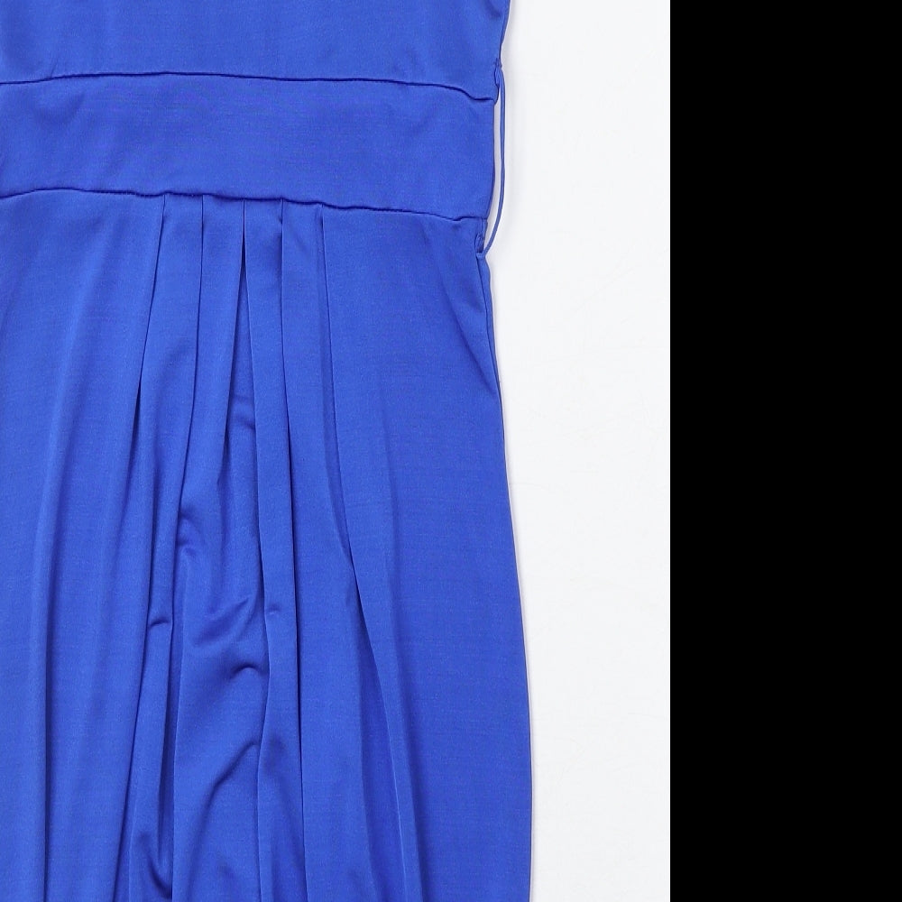 Dorothy Perkins Womens Blue Polyester A-Line Size 8 Square Neck Pullover