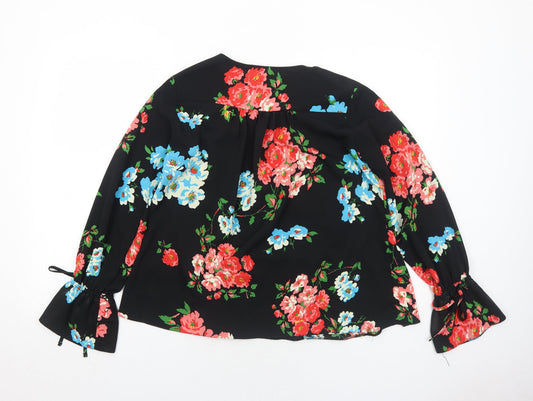 Womens UK Size 6 ASOS Black Basic Blouse