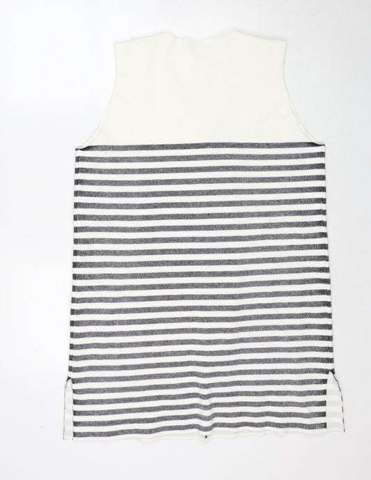 Womens UK Size L Marks and Spencer White Vest Jumper