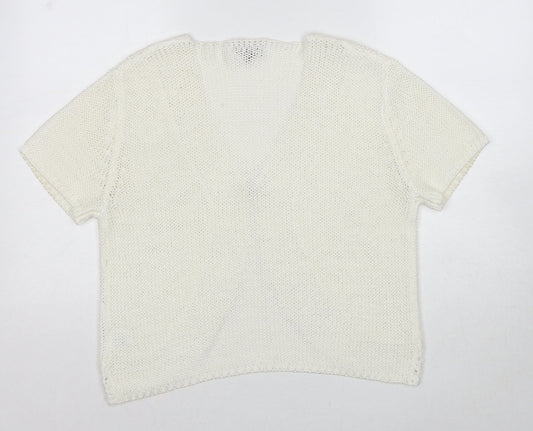Womens UK Size S Casamia White Cardigan Jumper