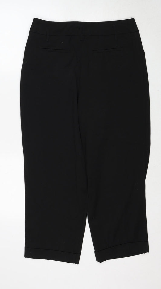 Womens UK Size 16 Warehouse Regular Fit Black Trousers