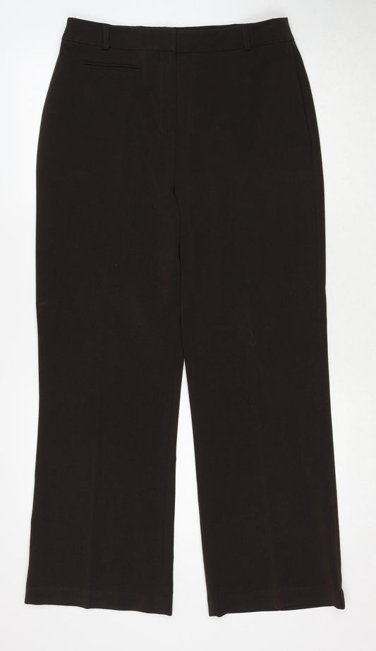 Womens UK Size 14 Editions Regular Fit Brown Trousers