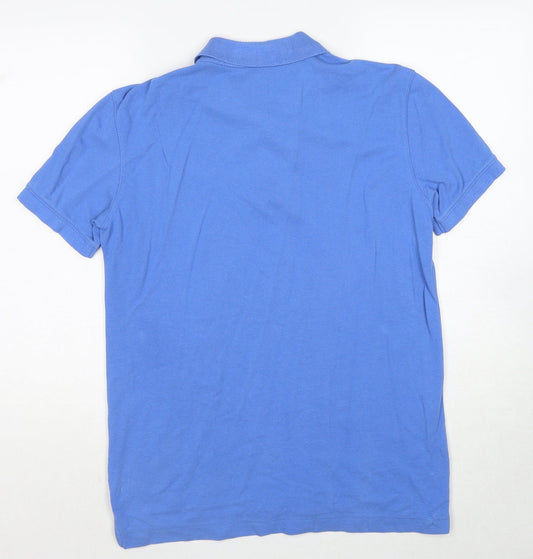 Gap Mens Blue Cotton Polo Size S Collared Button