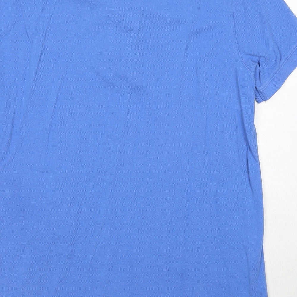 Gap Mens Blue Cotton Polo Size S Collared Button