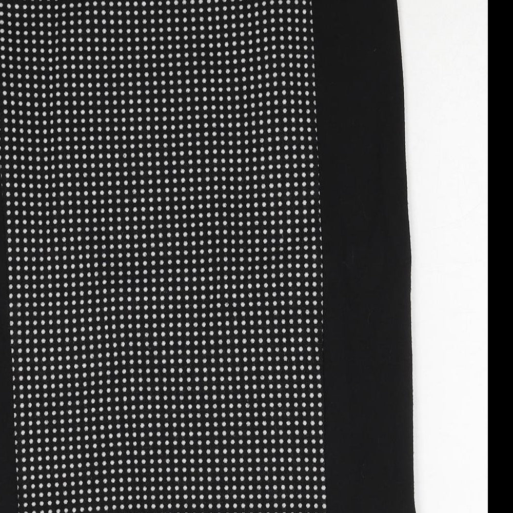 Debenhams Womens Black Polka Dot Polyester Straight & Pencil Skirt Size 10