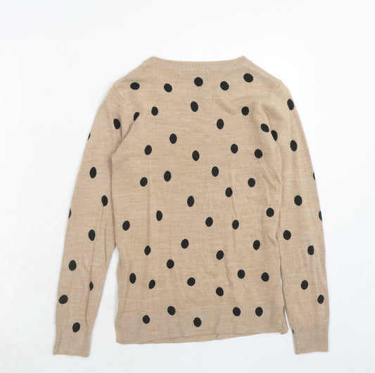 Womens UK Size XS Marks and Spencer Brown Pullover Jumper