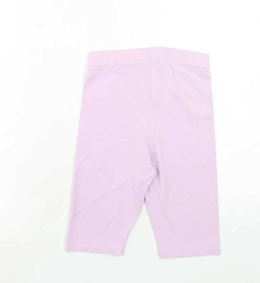 I SAW IT FIRST Womens Purple Cotton Compression Shorts Size 6 Regular Pull On